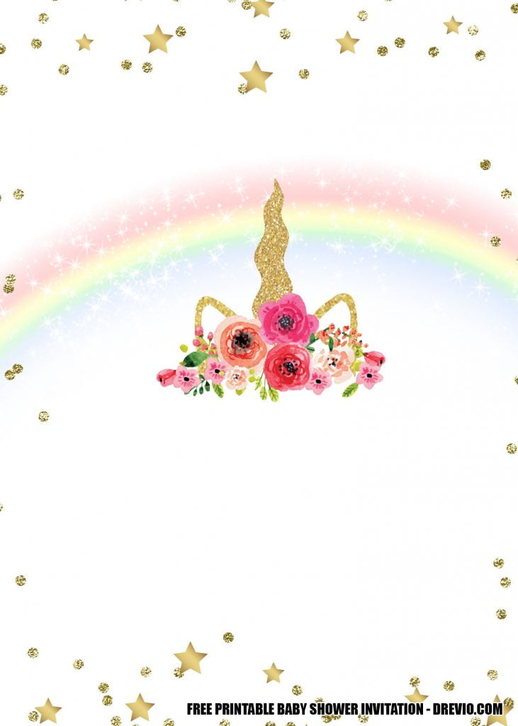 Unicorn Birthday Invitation 2