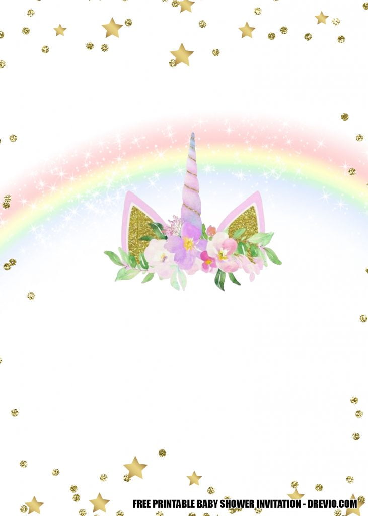 Unicorn Birthday Invitation 3
