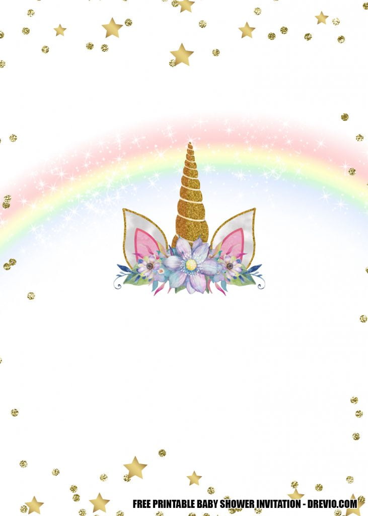 Unicorn Birthday Invitation 4