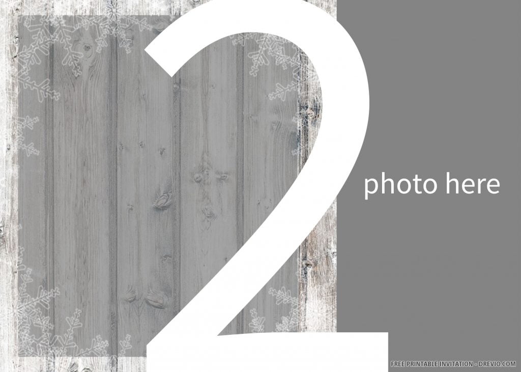 Winter ONEderland Invitation Rustic 1
