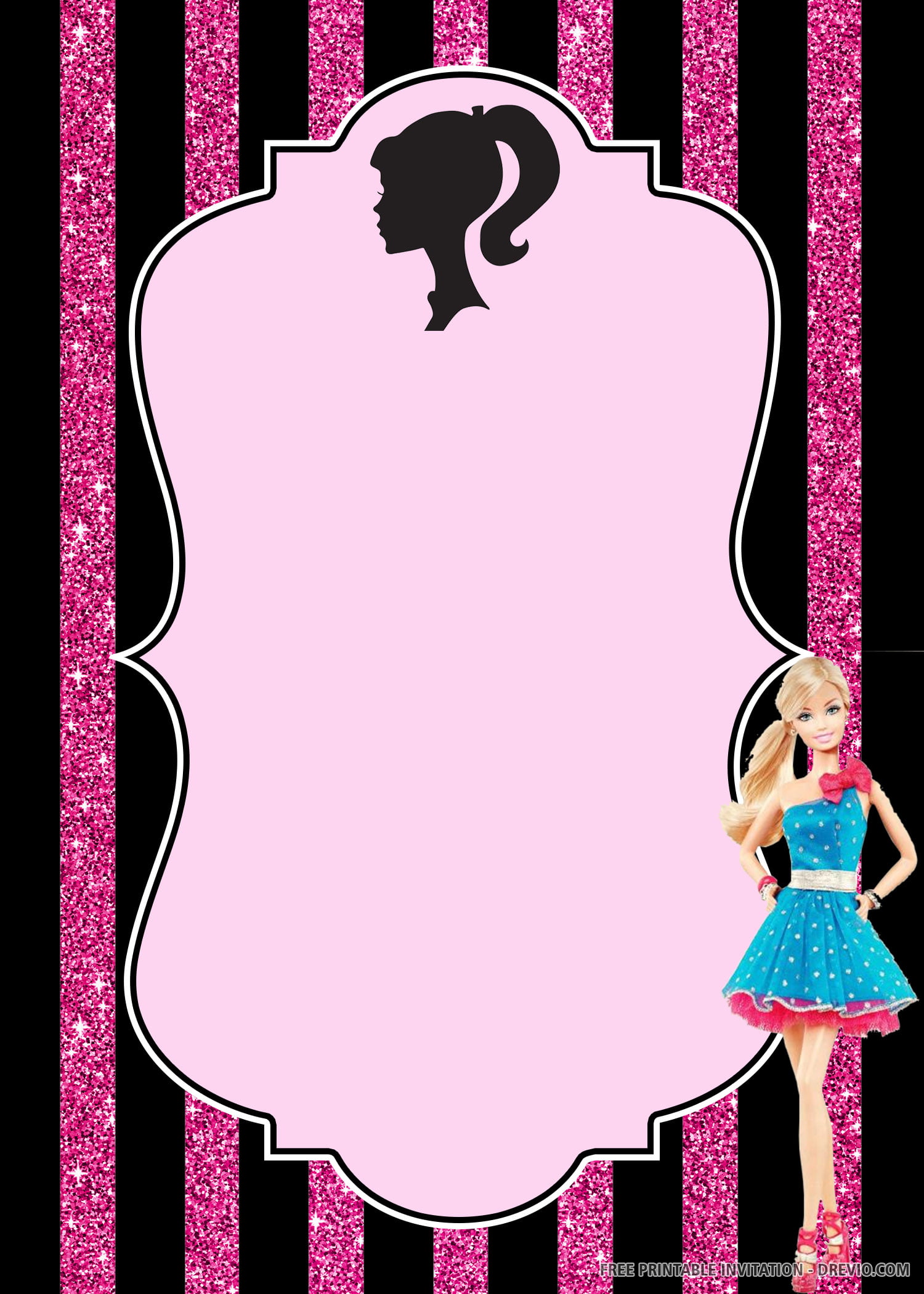 berbie birthday invitations 2