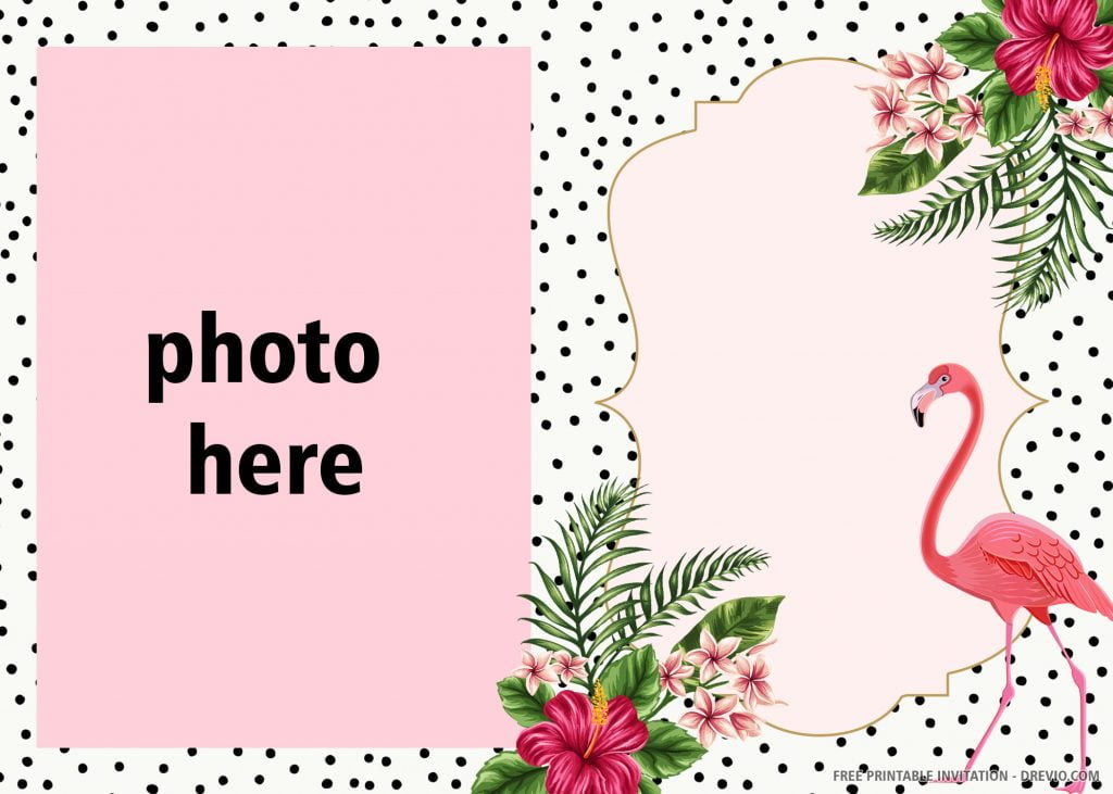 pink flamingo invitation 1