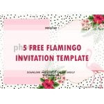 Free Printable Pink Flamingo Invitation Templates