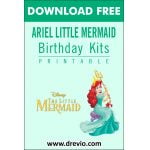 (FREE PRINTABLE) – Ariel the Little Mermaid Birthday Party Kits Templates