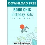 (FREE PRINTABLE) – Boho Chic Birthday Party Kits Templates: Free Printable and Inspiring