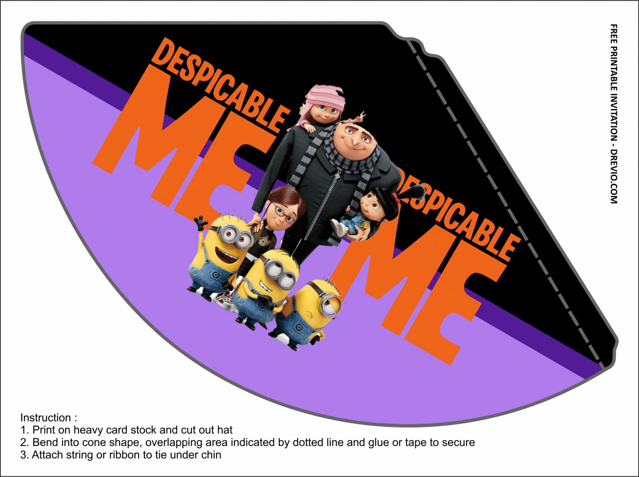 (FREE PRINTABLE) - Despicable Me Birthday Party Kits Templates