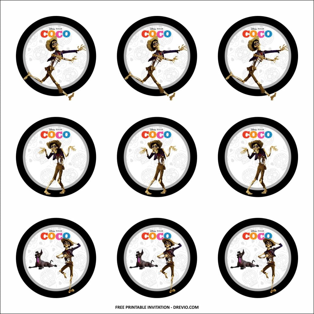 Disney Coco Cupcake Toppers Templates
