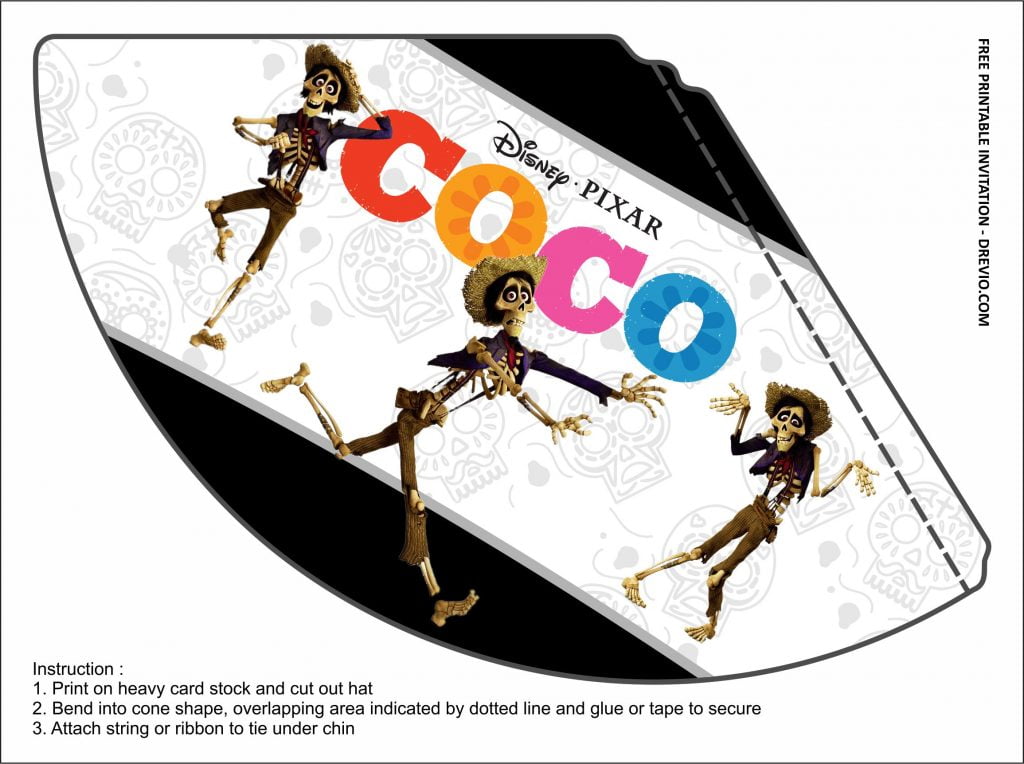 Disney Coco Hat Templates