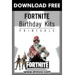 (FREE PRINTABLE) – Fortnite 1 Birthday Party Kits Template