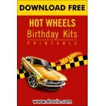 (FREE PRINTABLE) – Hot Wheel Birthday Party Kits Templates for Boys Who Like Racing