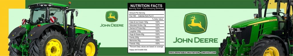 John Deere Water Bottle Labels Templates 1