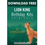 (FREE PRINTABLE) – Lion King Birthday Party Kits Templates to Build Children’s Characters