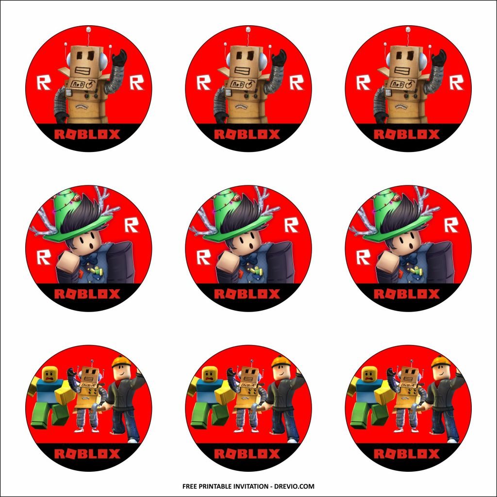 Roblox Cupcake Toppers Templates