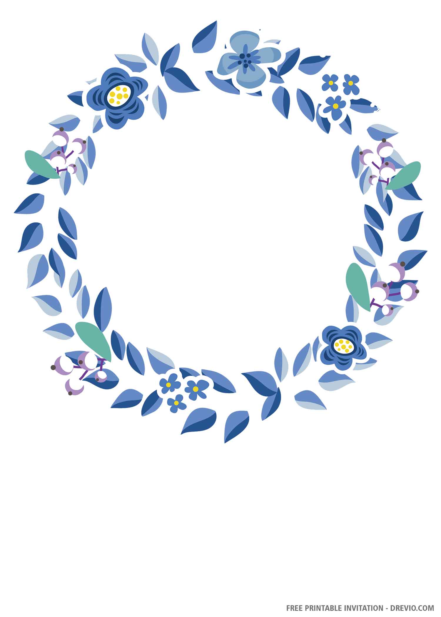 DIY Printable Wedding Invitation Card 4