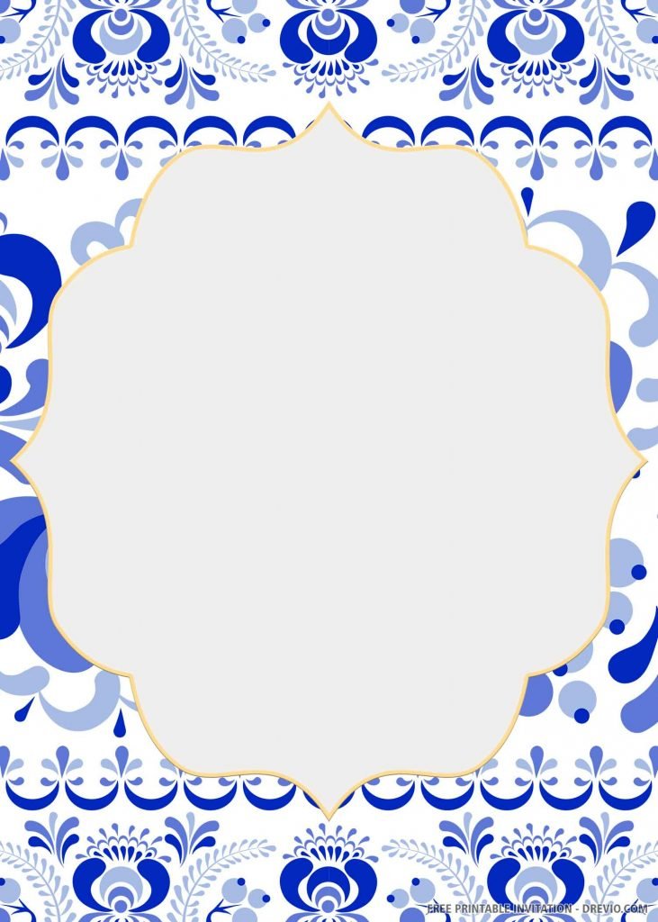 French Blue or Red Toile Wedding 1