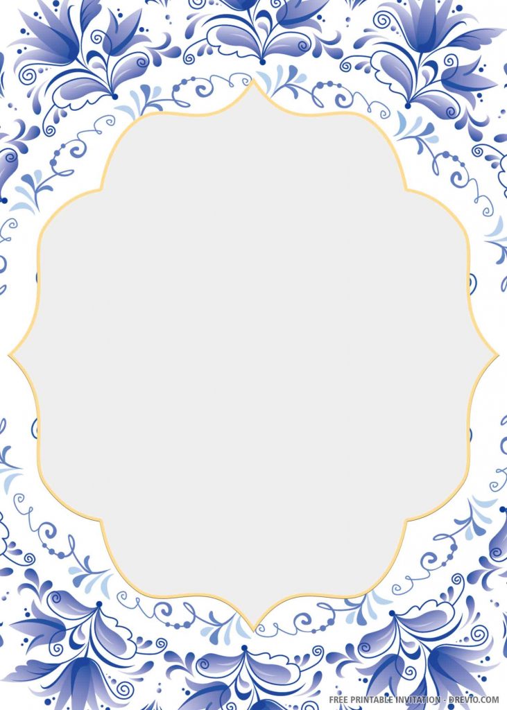 French Blue or Red Toile Wedding 2