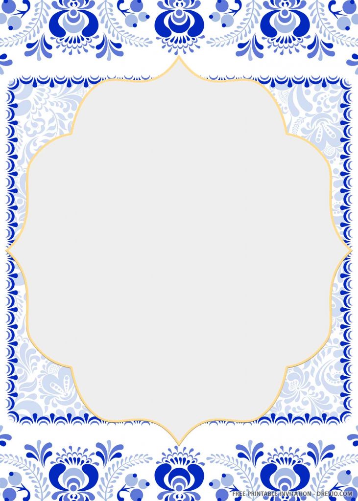 French Blue or Red Toile Wedding 3