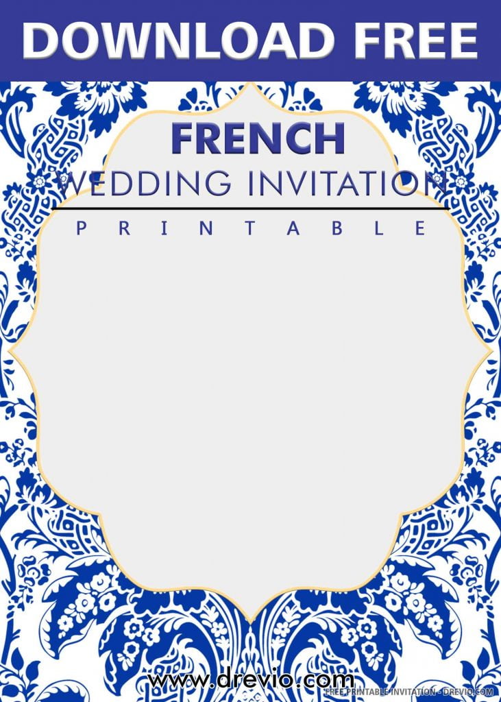 French Blue or Red Toile Wedding 6