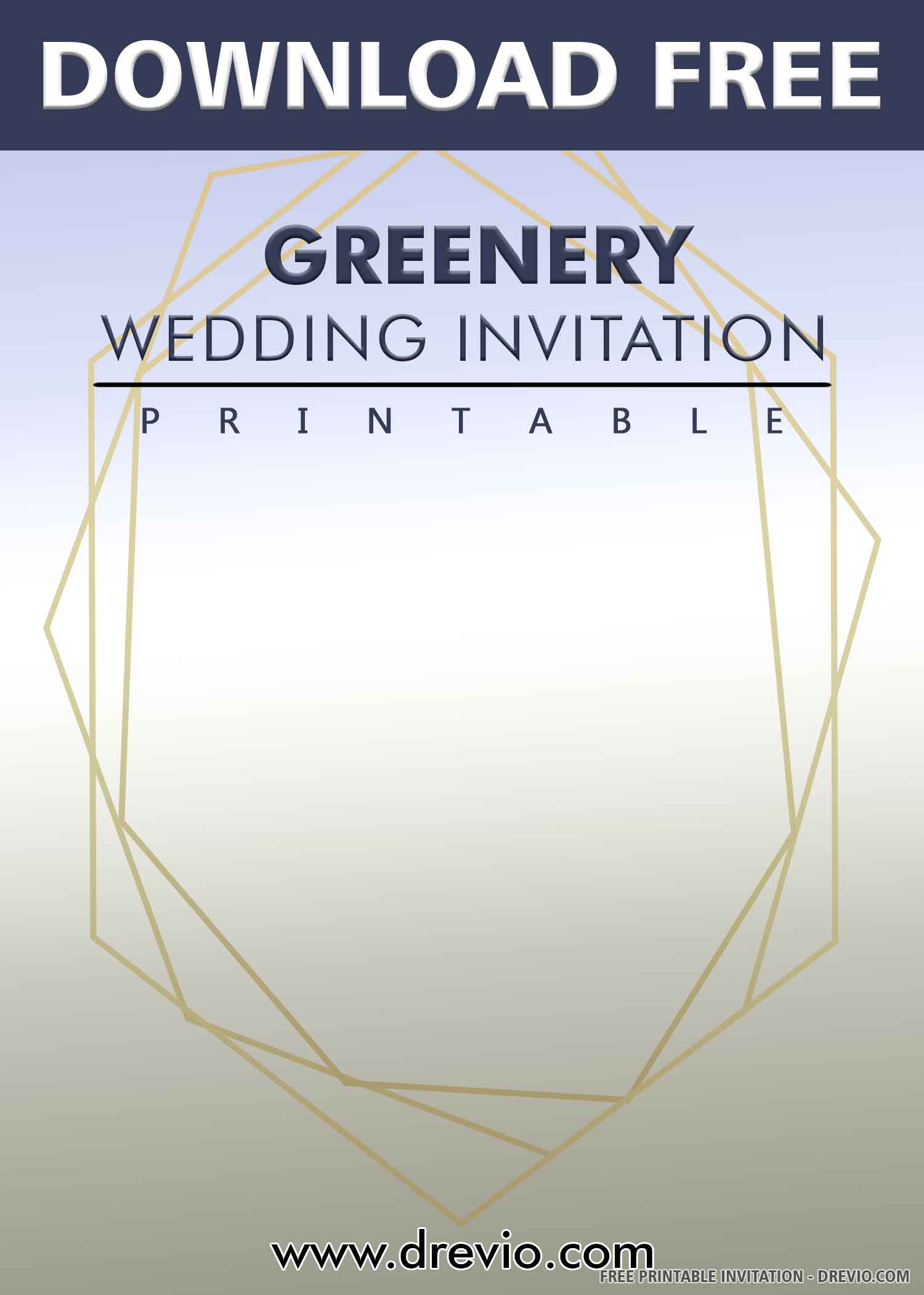 Modern Wedding Invitation Set Geometric 6