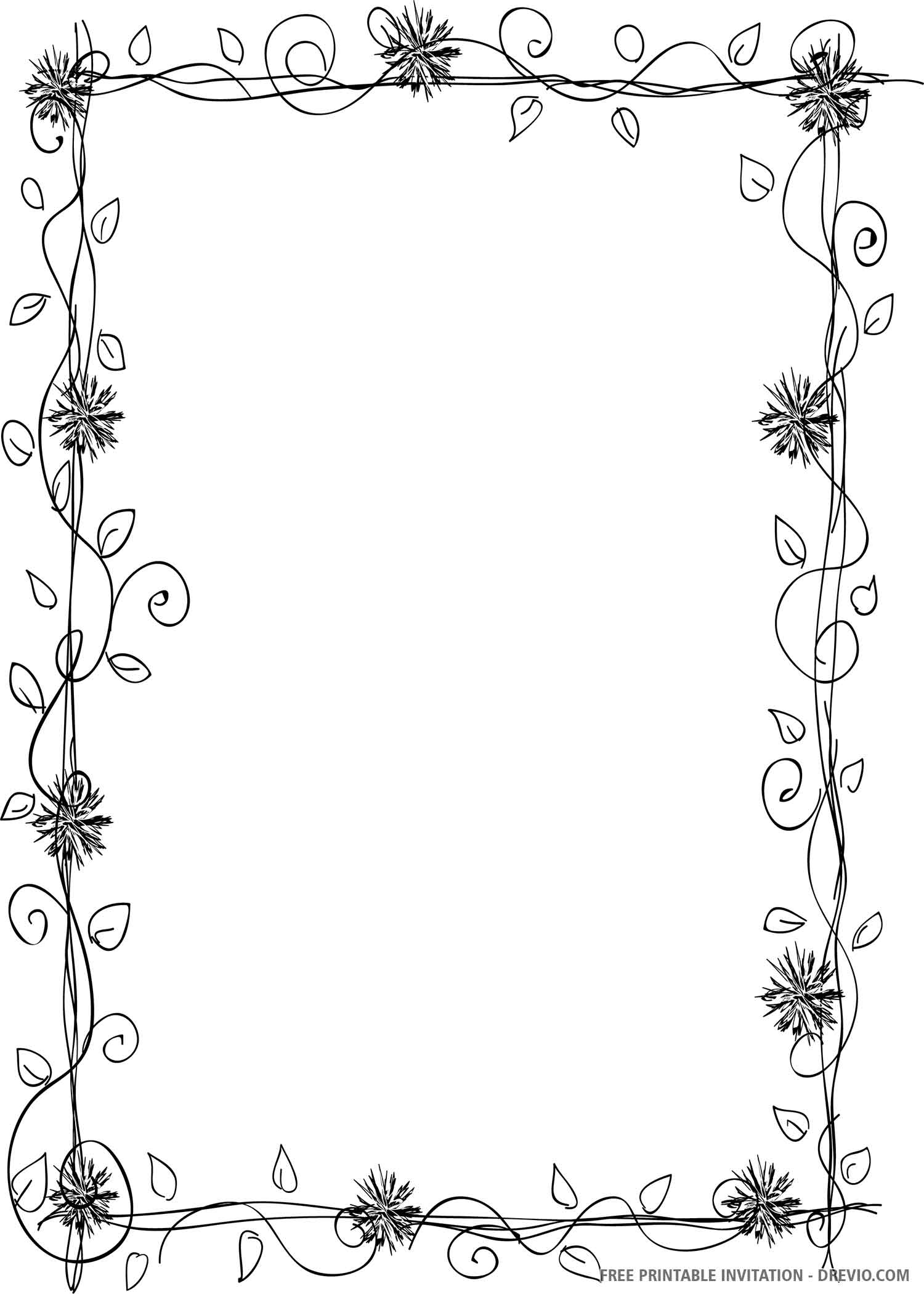 Printable Wedding Invitation Template DIY 3