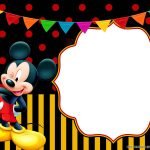 (FREE PRINTABLE) – Cheerful Mickey Mouse Birthday Invitation Templates