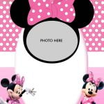 (FREE PRINTABLE) – Minnie Mouse’s Pink Bandana Birthday Invitation Templates