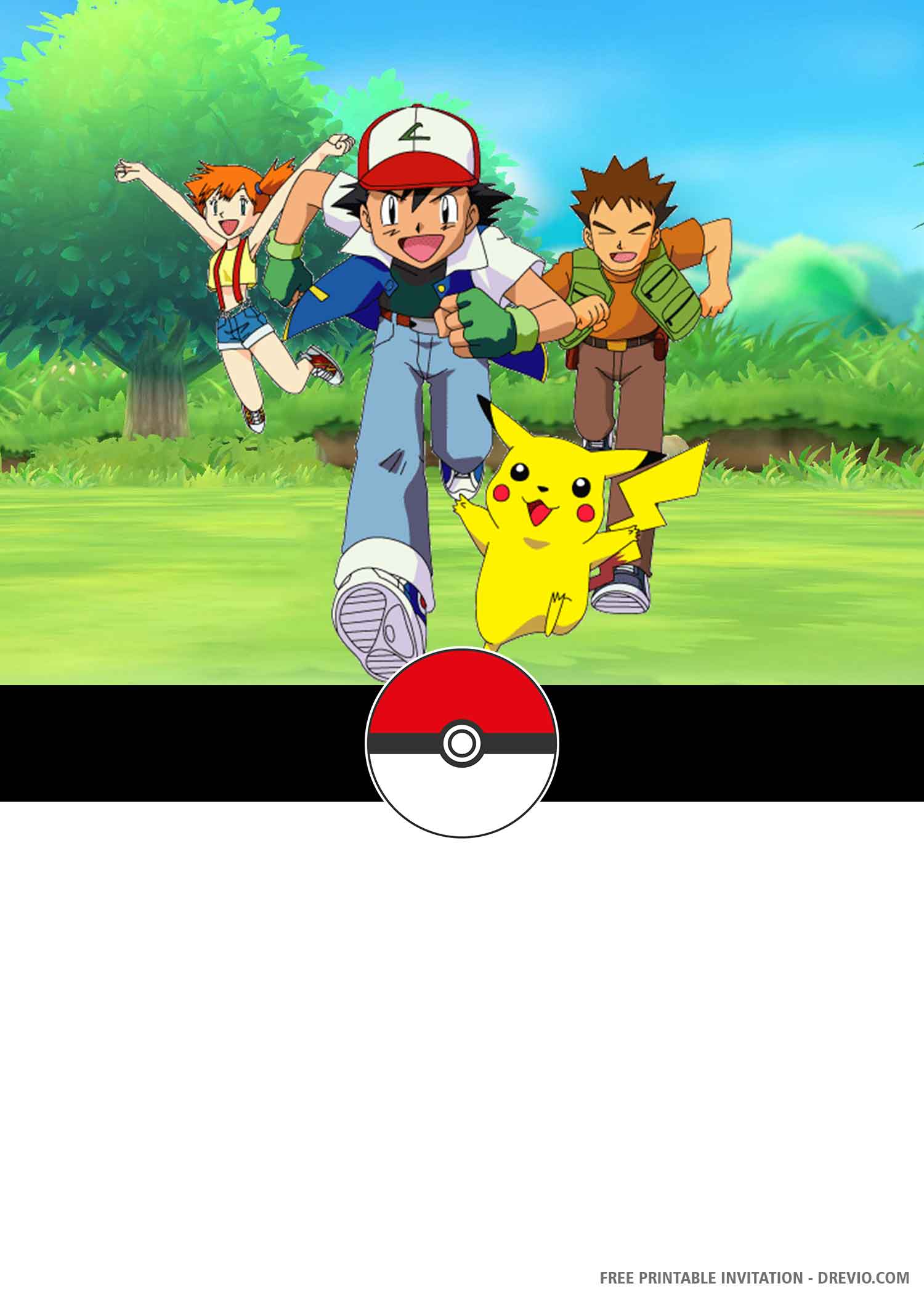 Pokemon Pikachu Invitation cinema