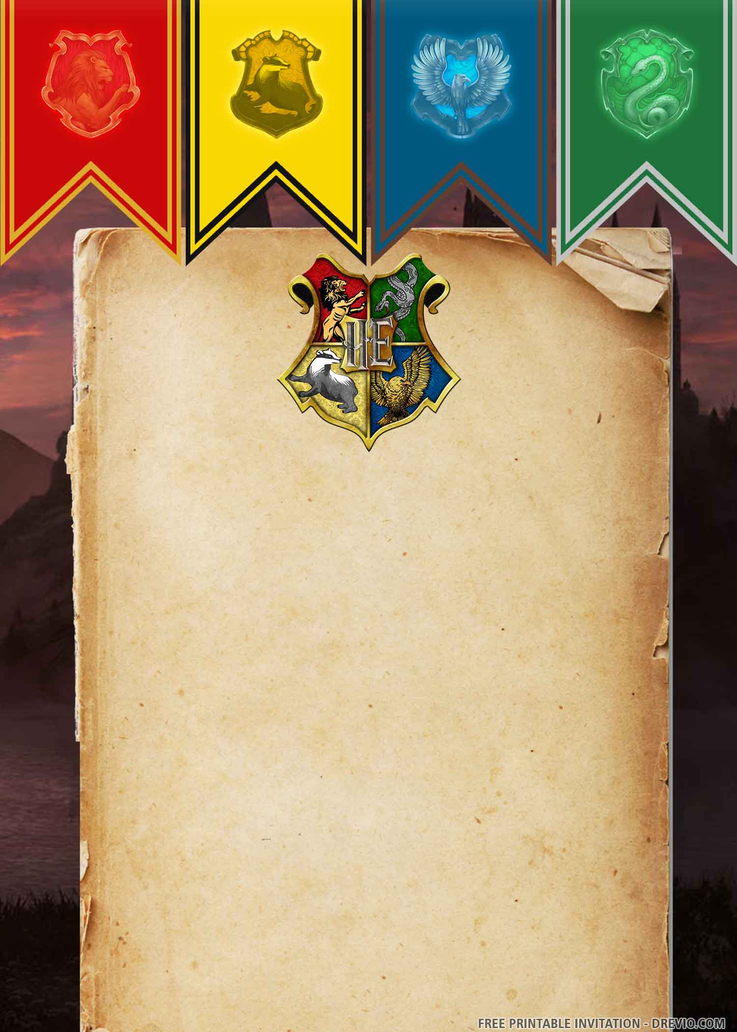 hogwarts school invitation