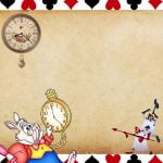 (FREE PRINTABLE) – Alice in the Wonderland Birthday Invitation Templates