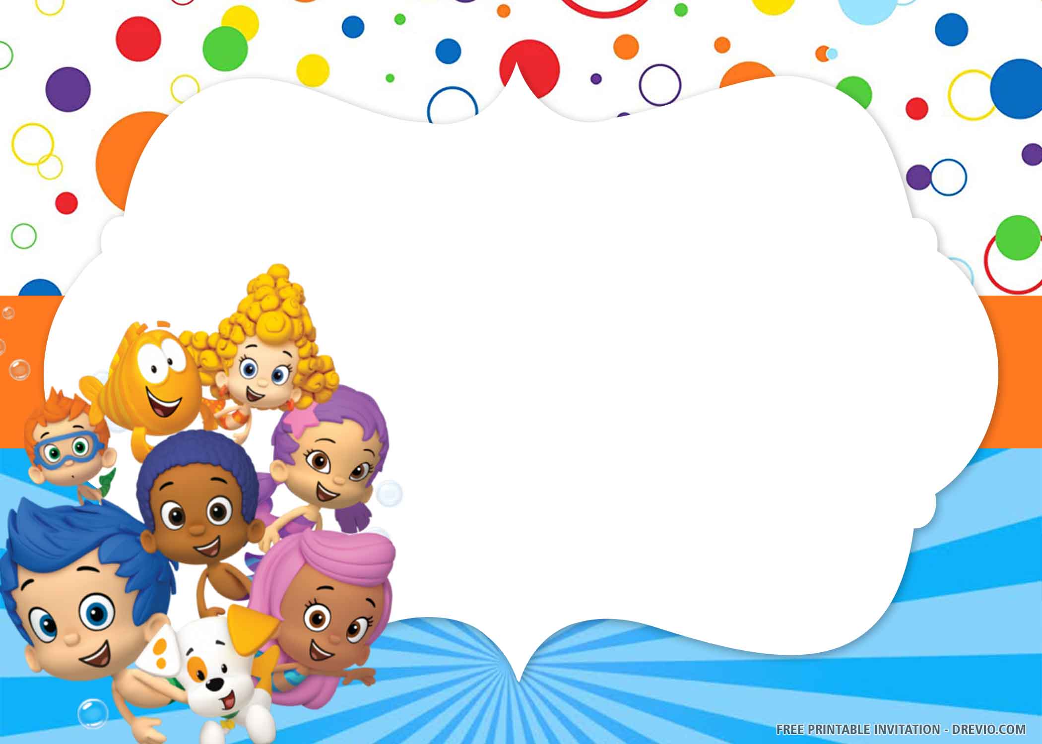 Bubble Guppies Birthday Invitation