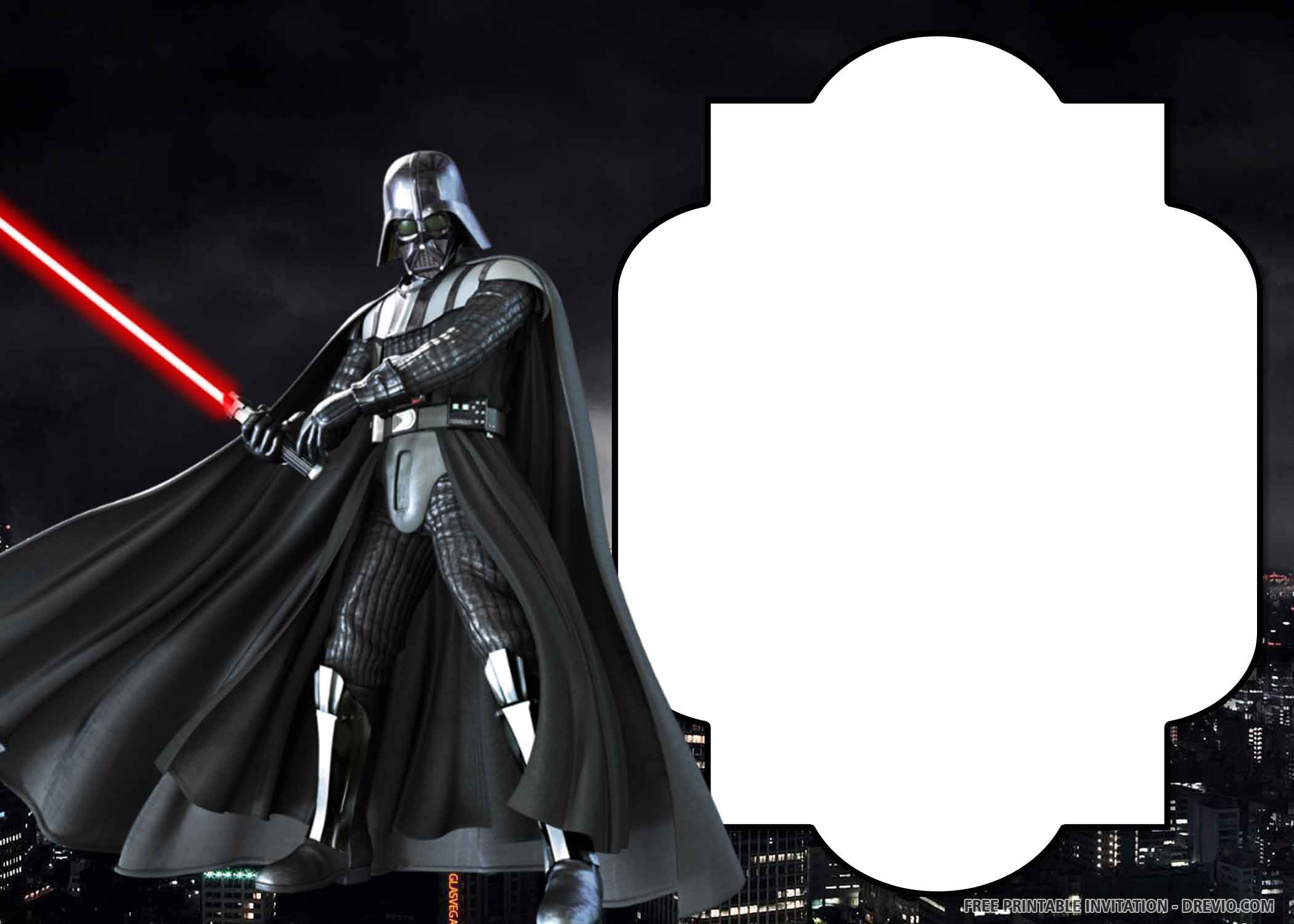 Darth Vader Invitation dark