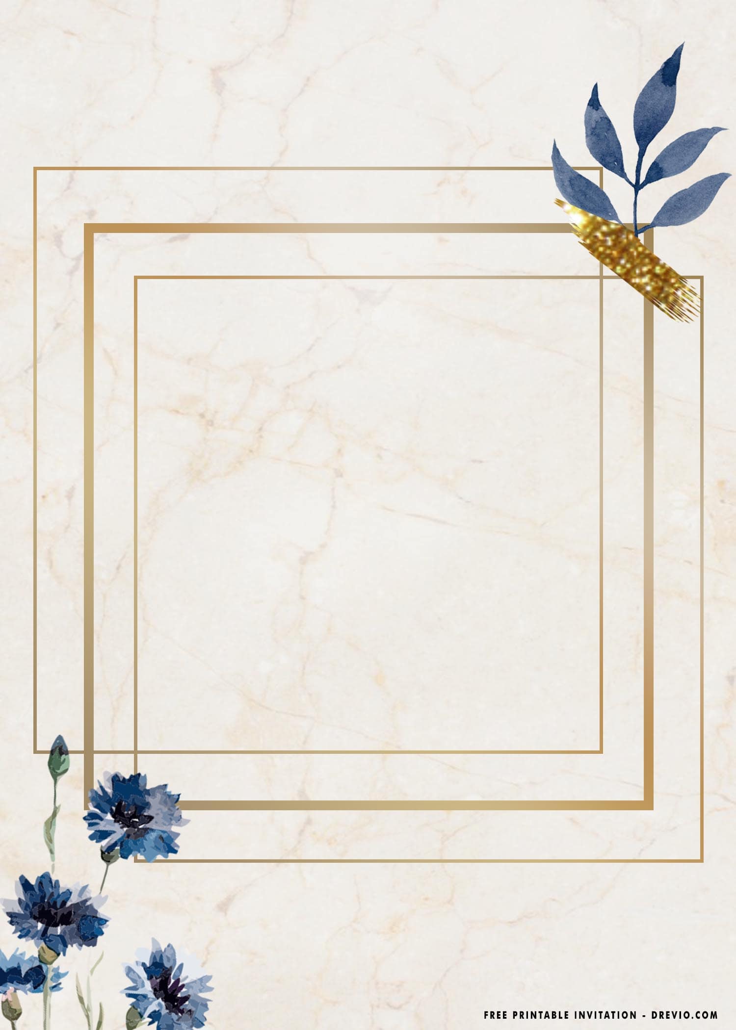 golden rectangle rectangle blue florals