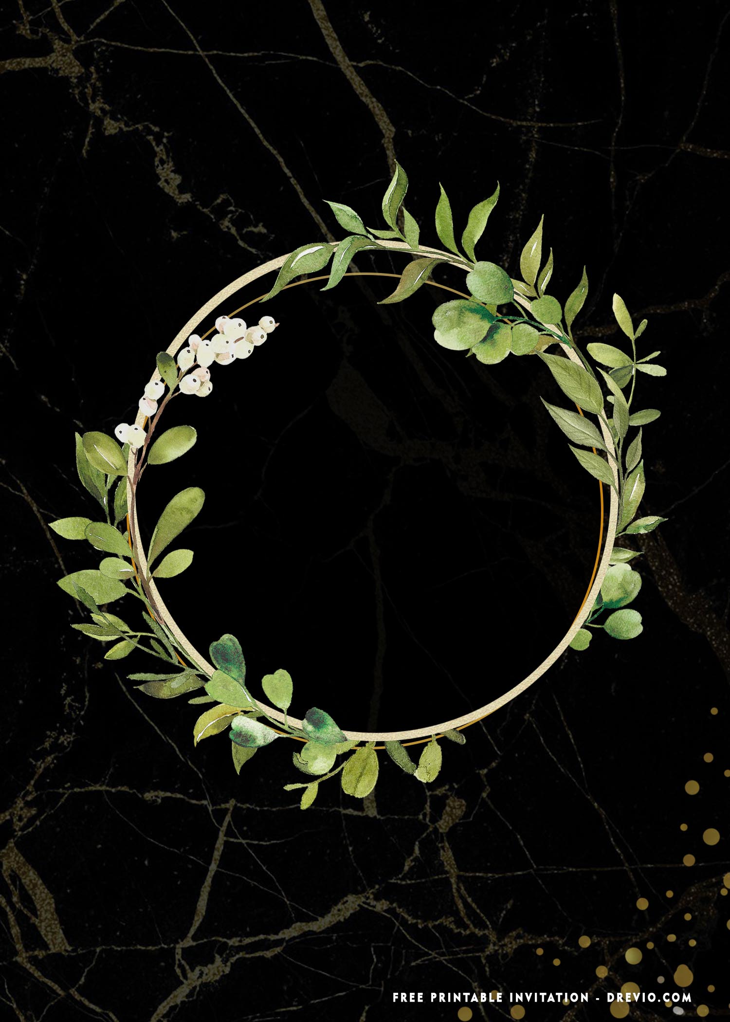 Tropical botanical gold frame
