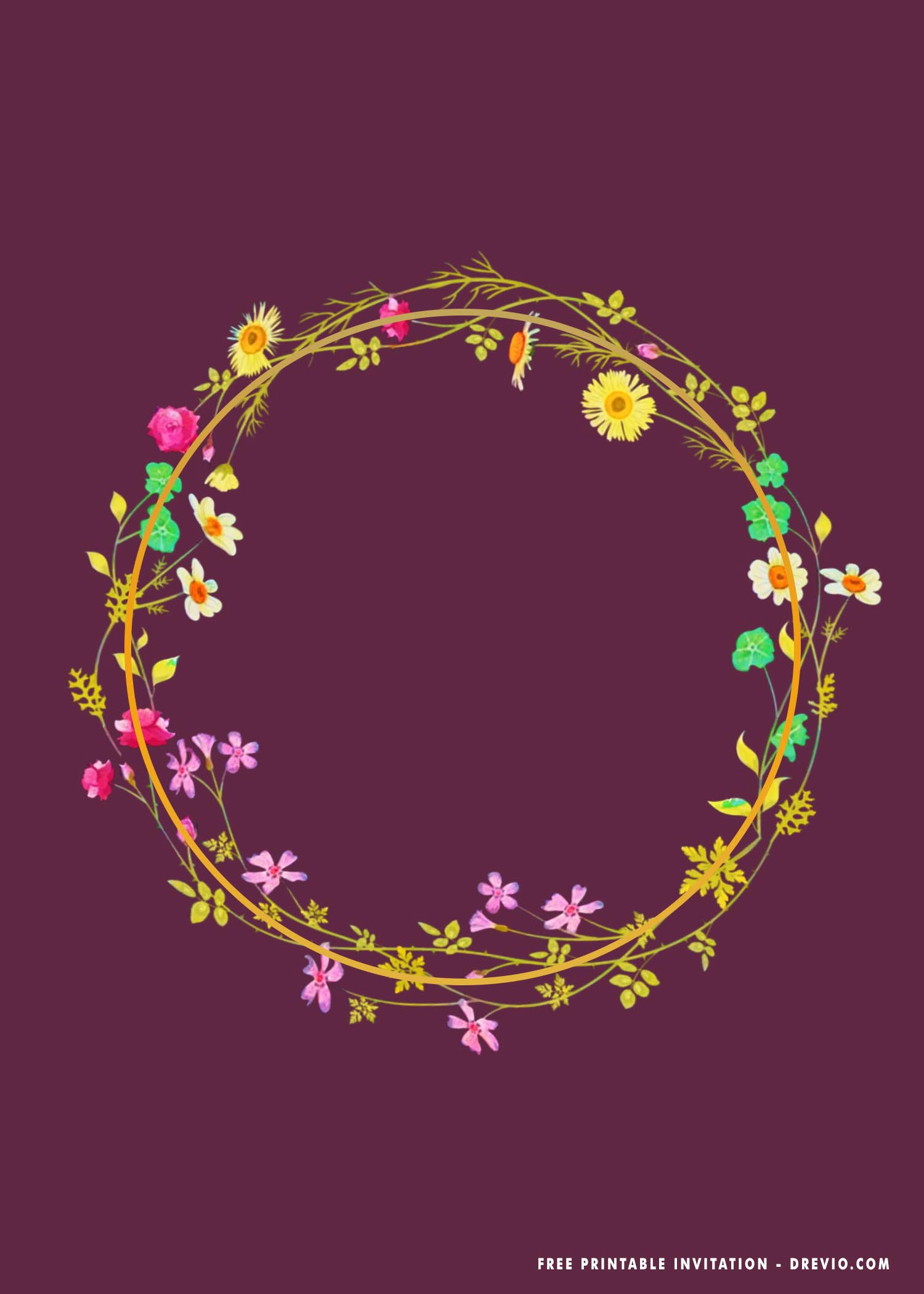 ellipse Frame decorated with flowers