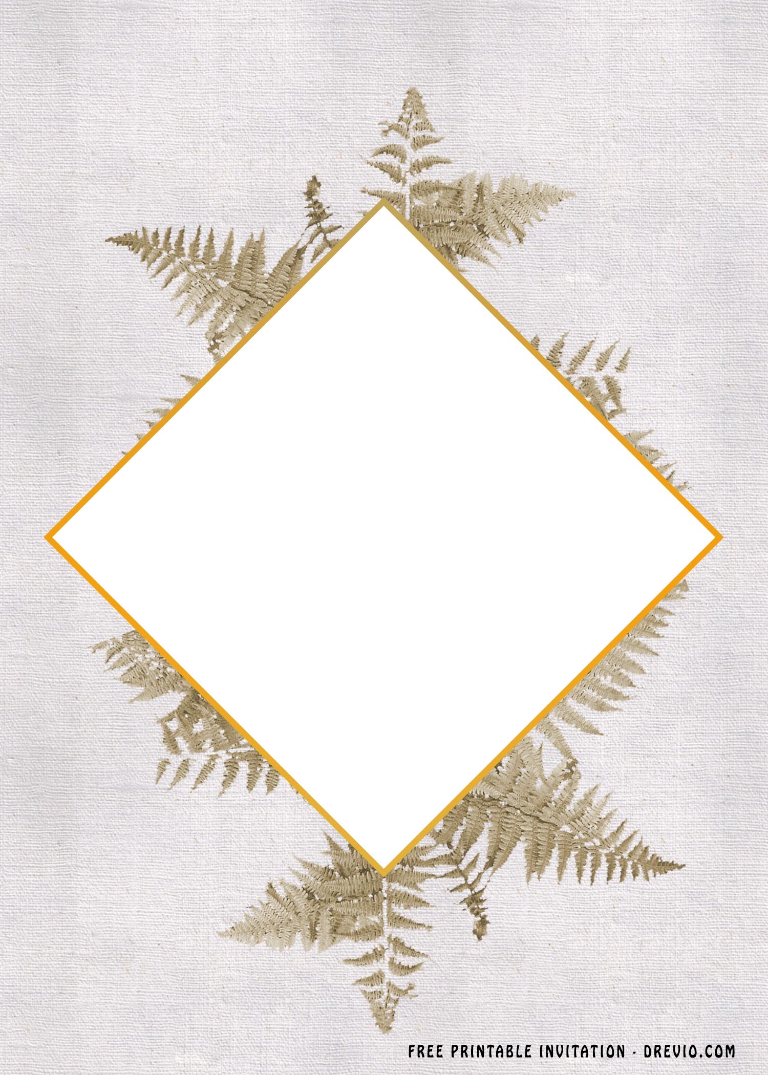 rhombus frame Gold fern