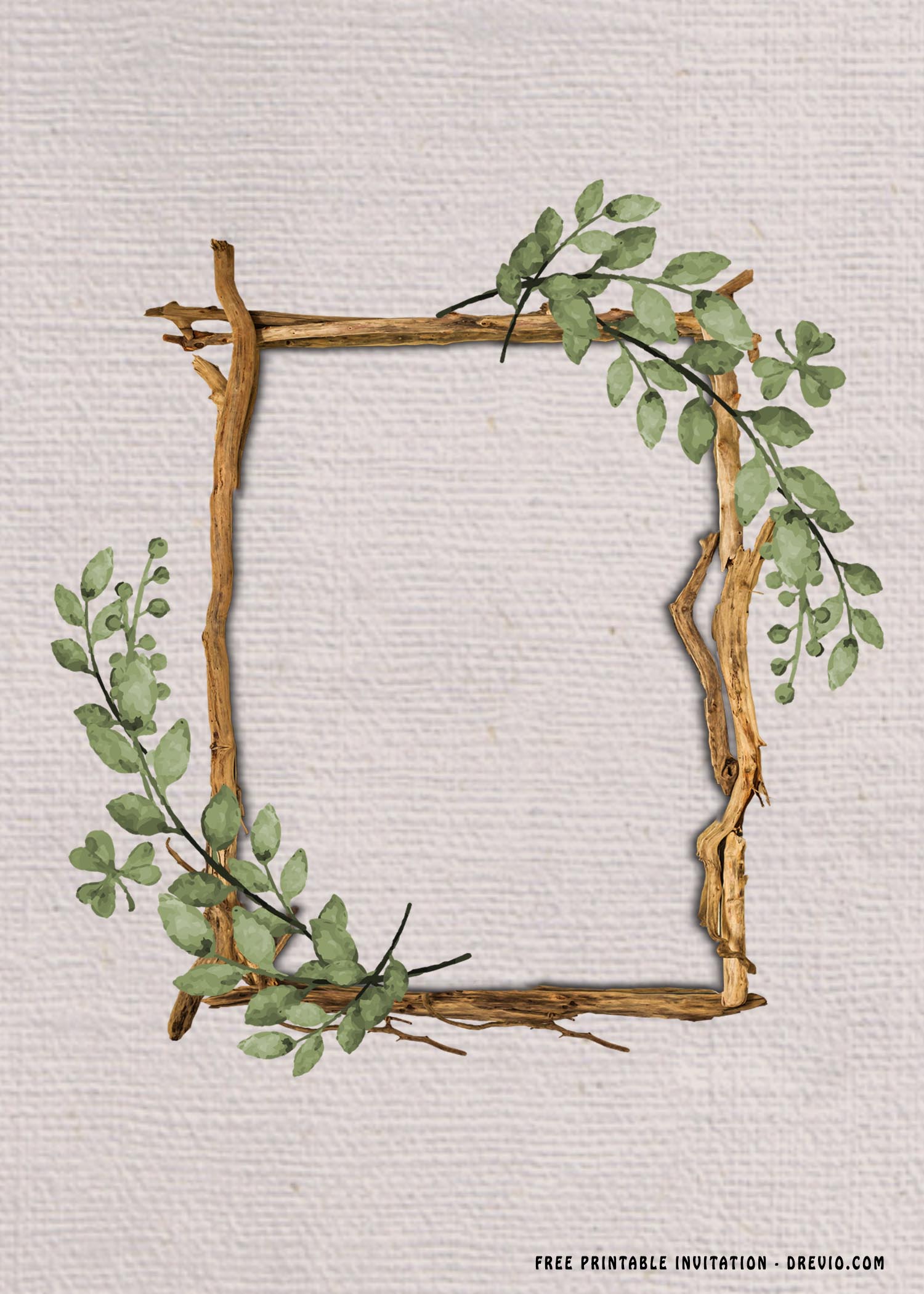 rustic greenery theme