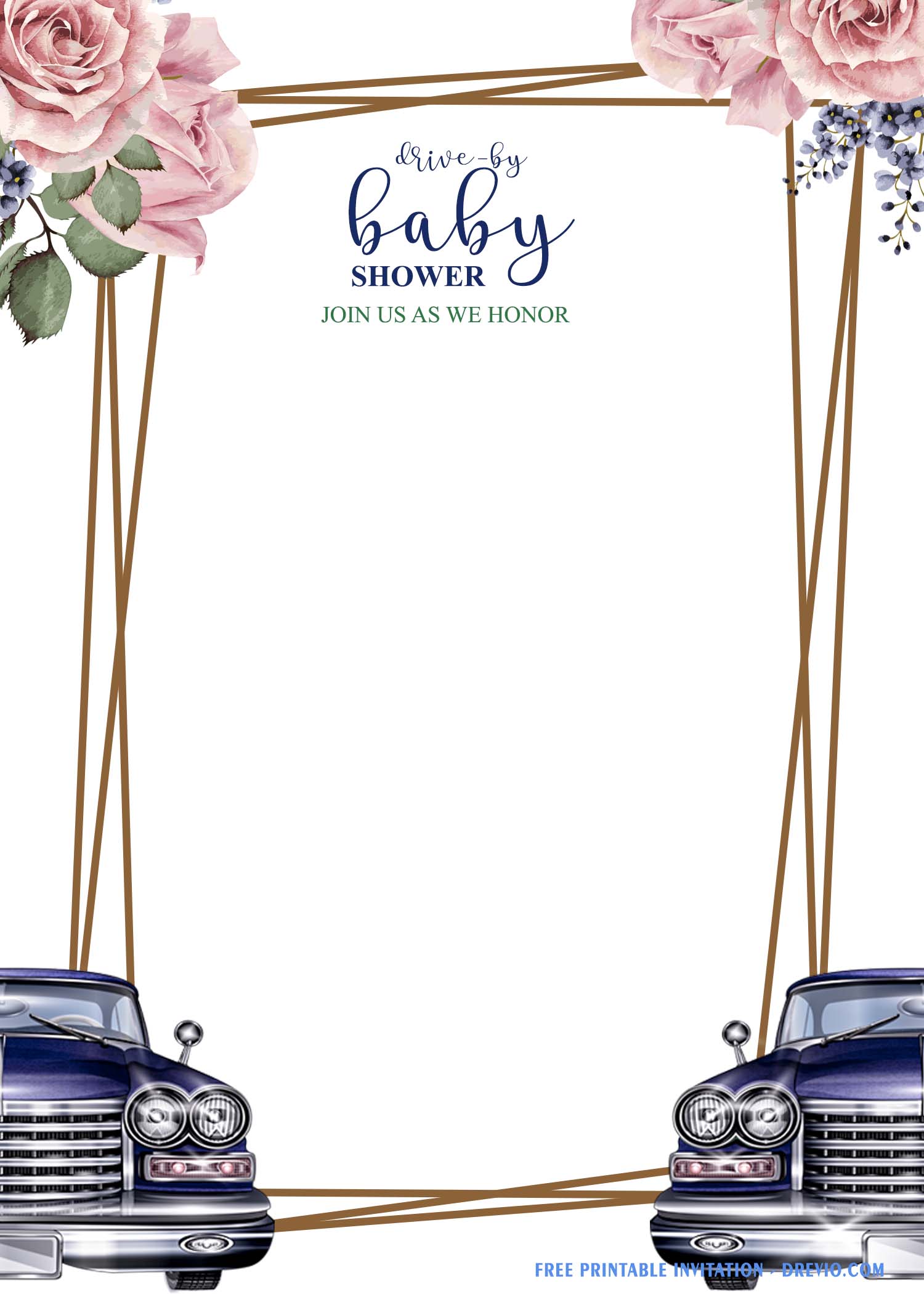 Gold Blush Floral Baby