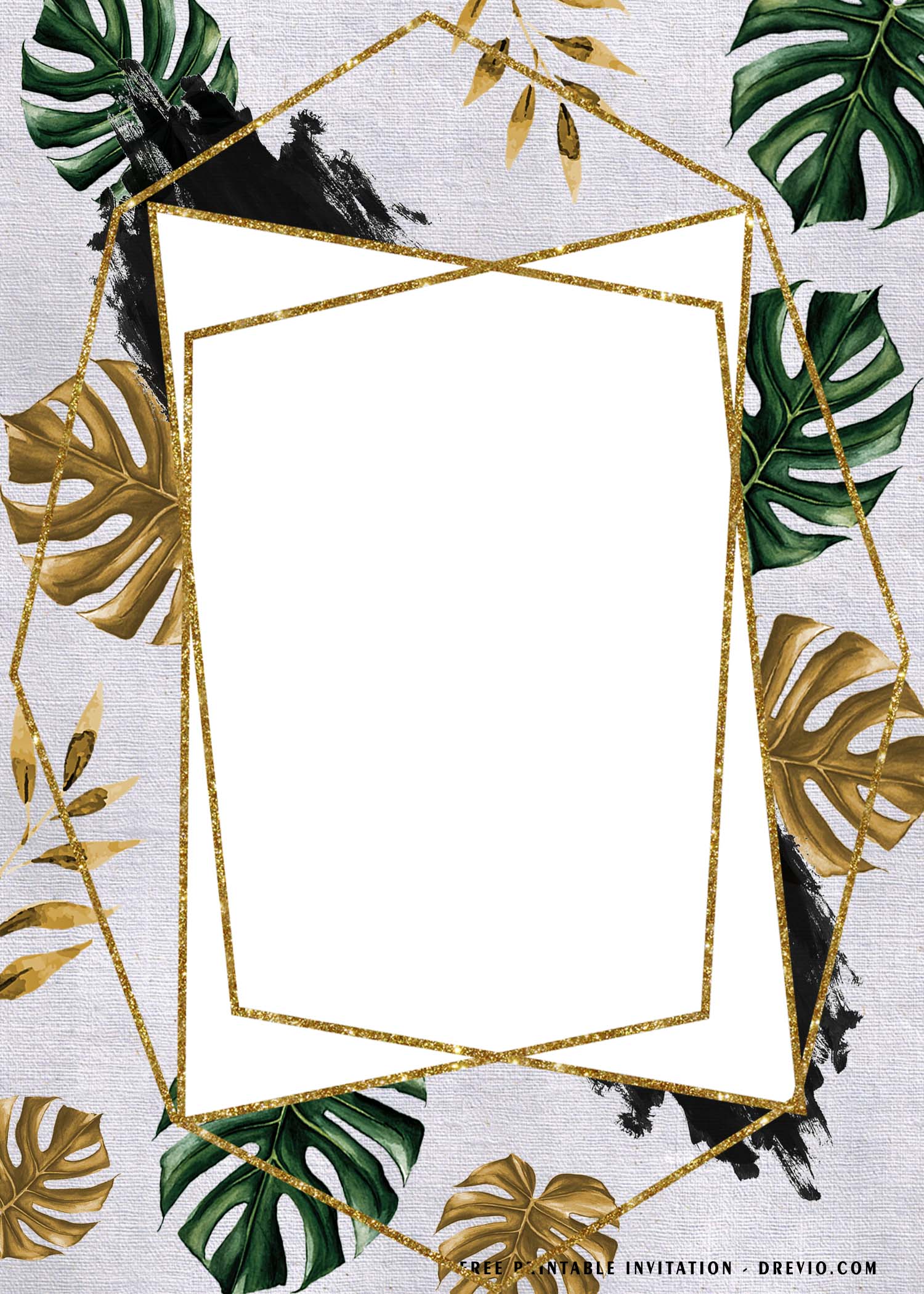 Gold Geometric Invitation