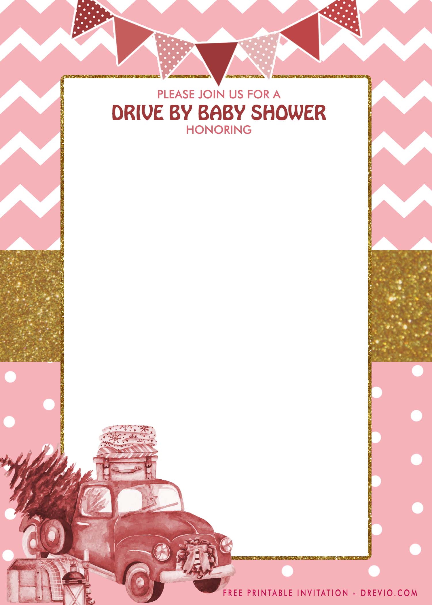 Gold Pink baby shower theme