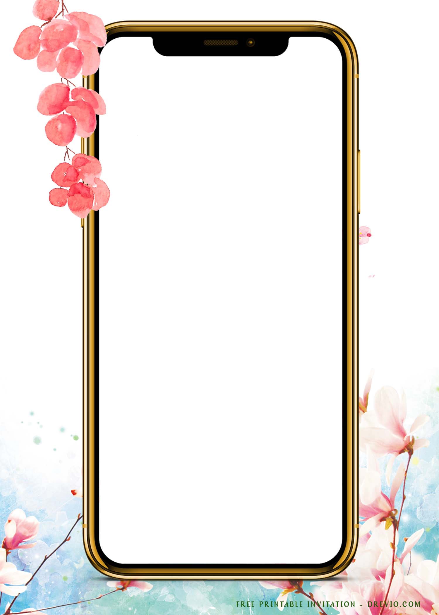 Moblie Phone Virtual Bridal Shower Invitation