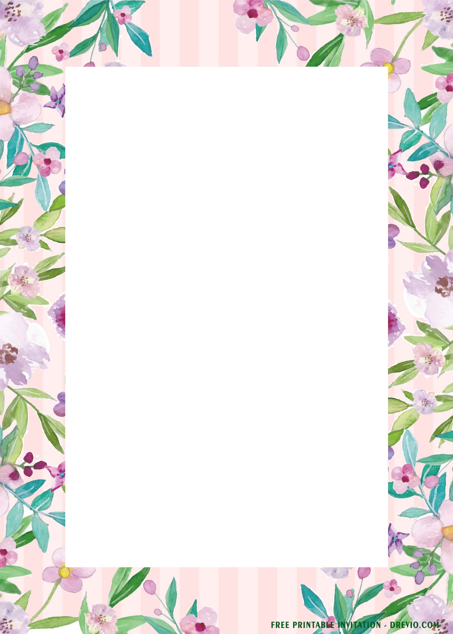 fullcolor Floral Wedding Invitation
