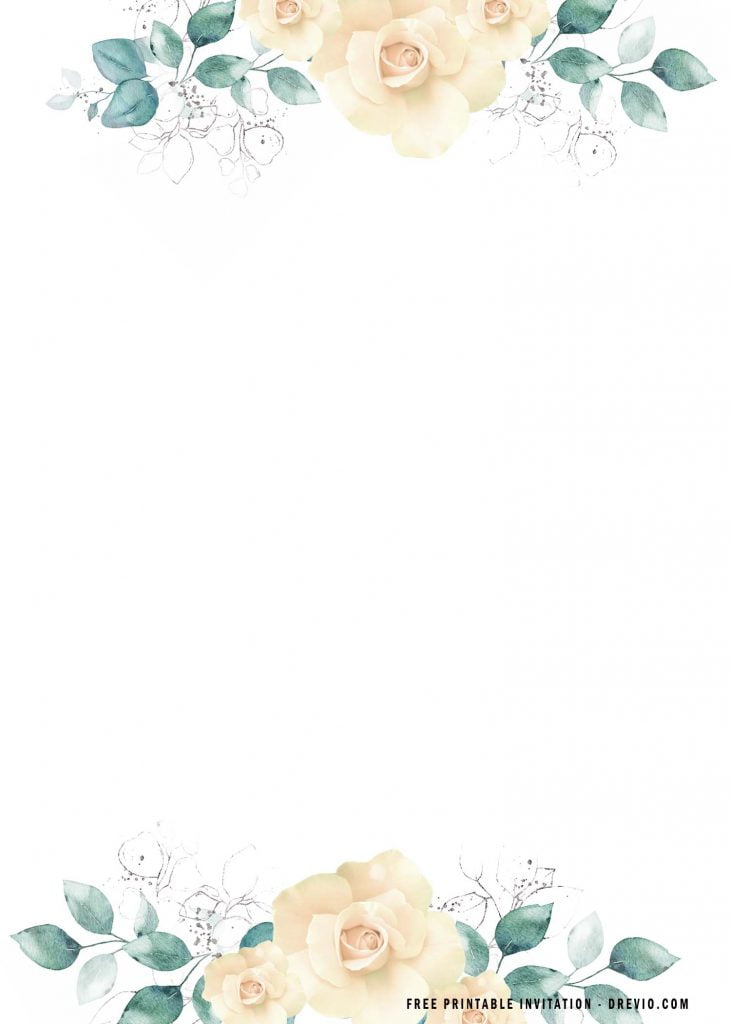 Boho yellow Floral Greenery Watercolor