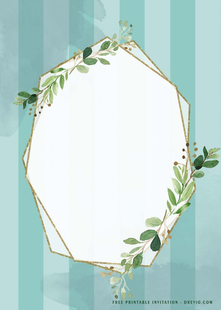 Gold geometric greenery