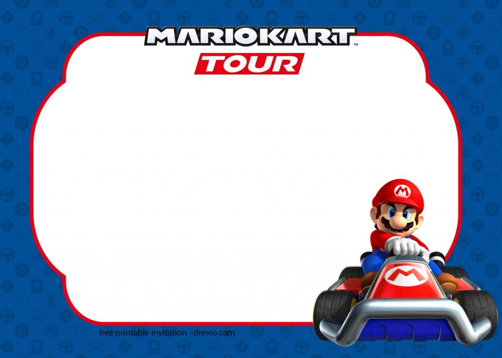 Mario Kart Tour Invitation Templates Challenging Mario