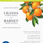 Orange Blossom Invitation Templates – Editable .Docx