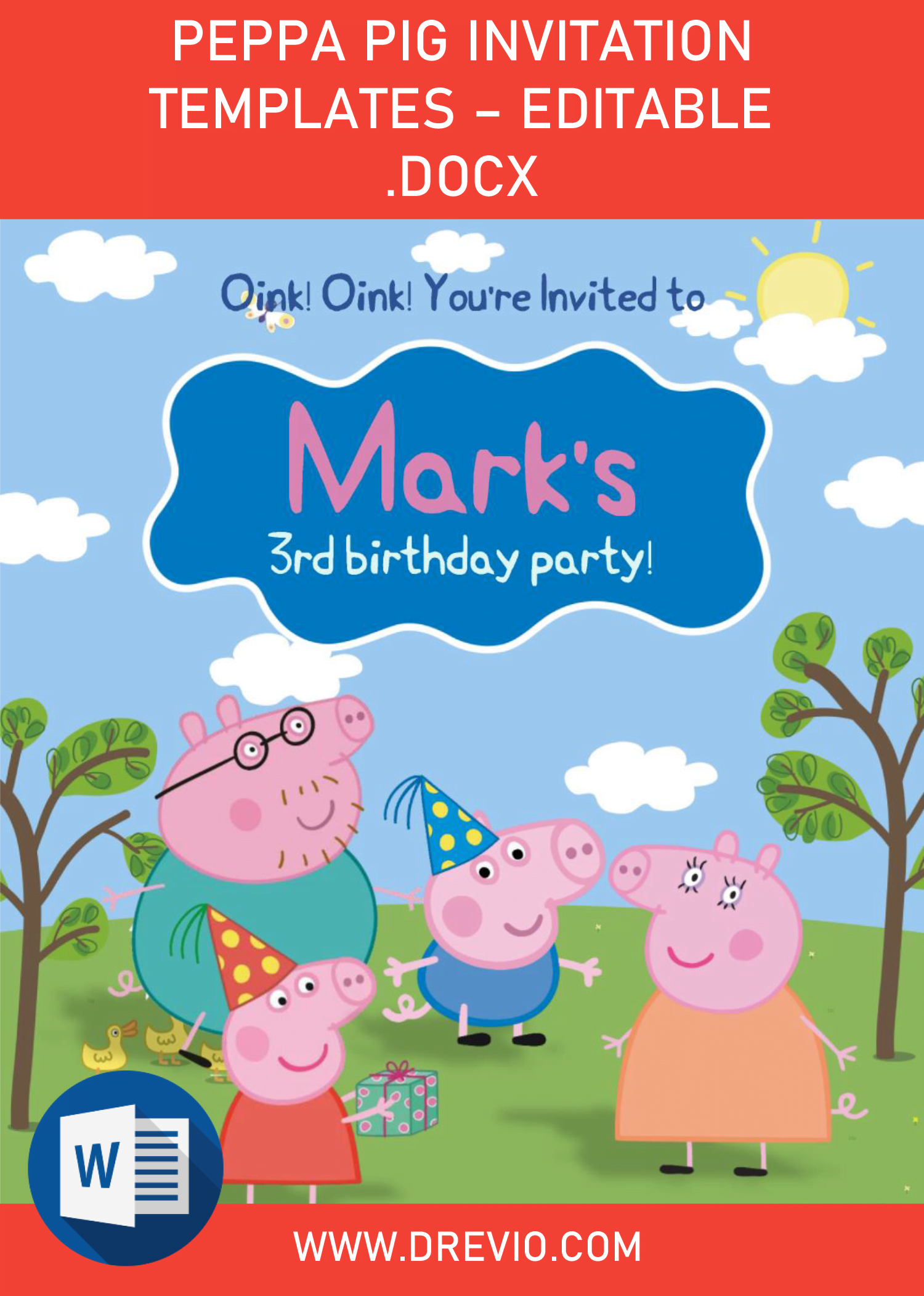 Peppa Pig Invitations G Cover