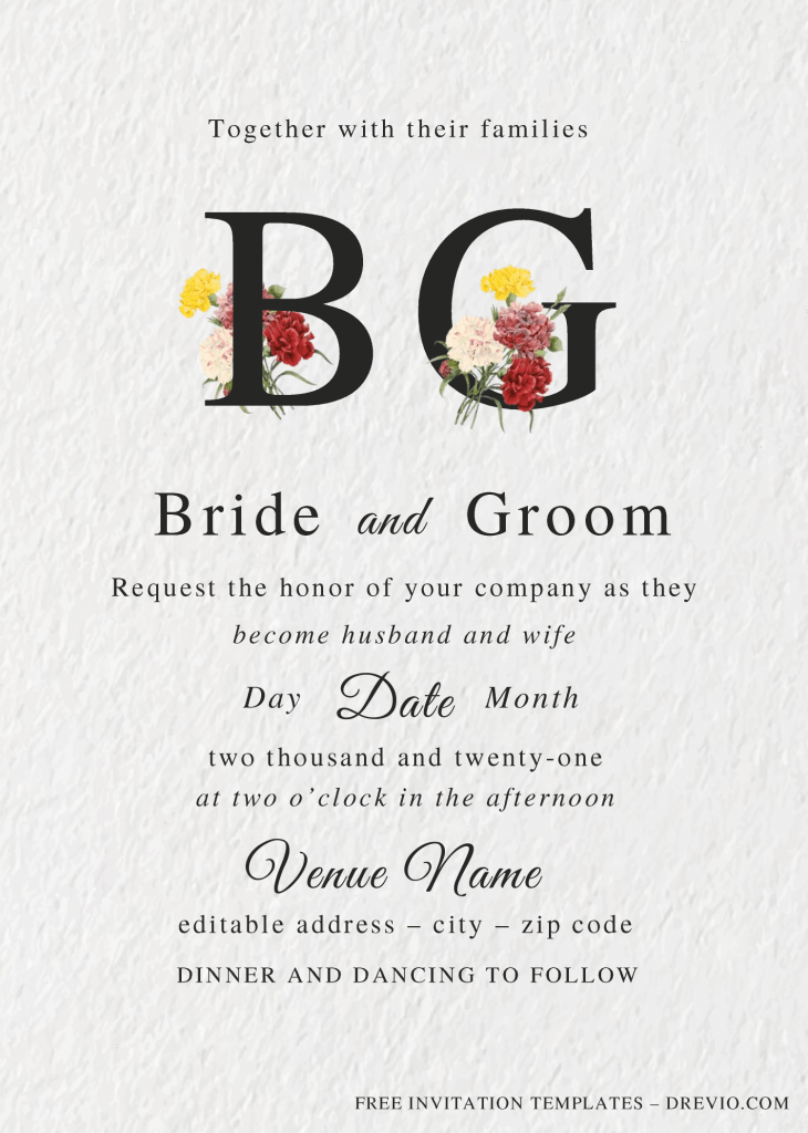 Elegant Wedding Invitation Templates - Editable With MS Word and has 