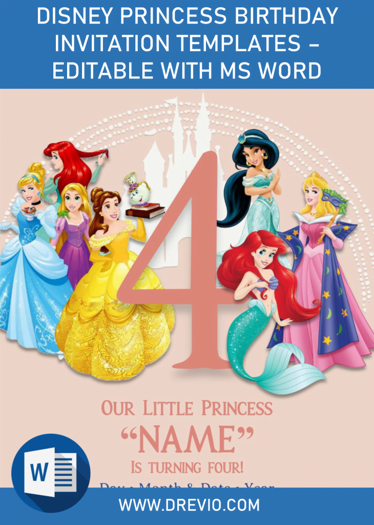Disney Princess Invitations Cover