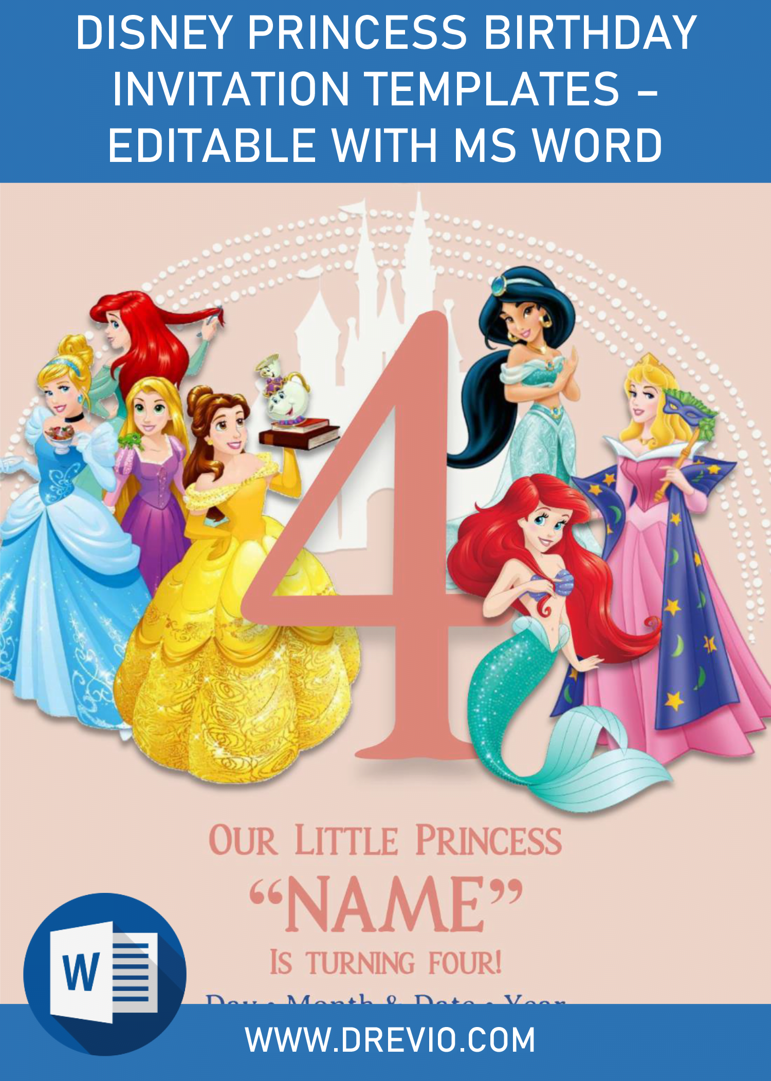 Disney Princess Invitations Cover