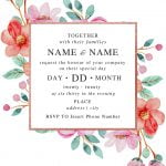 Festive Floral Wedding Invitation Templates – Editable With Microsoft Word